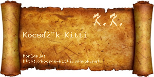 Kocsák Kitti névjegykártya
